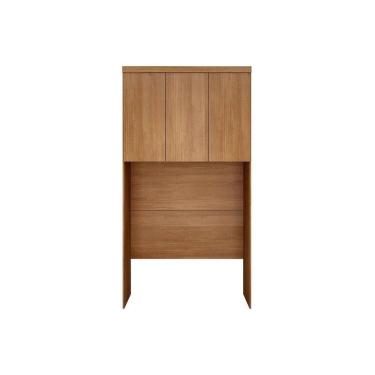 Imagem de Módulo de Quarto Solteiro Armário Ponte Aéreo Rizon/Linea c/ 3 Portas Cumaru Ripado 3D - Novo Horizonte