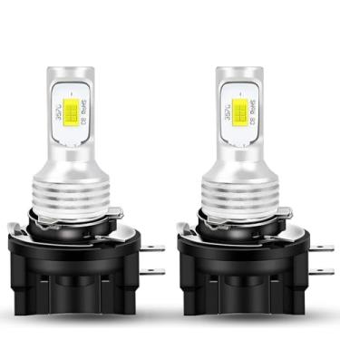 Imagem de YEORO Lâmpadas de neblina LED AC/DC 9-36V 9005 9006 Azul 8000K, 1800LM 3570 CSP Chip HB3 HB4 Lâmpadas LED de neblina para luz de neblina, DRL, lanternas traseiras. Pacote com 2 (H11B, branco)