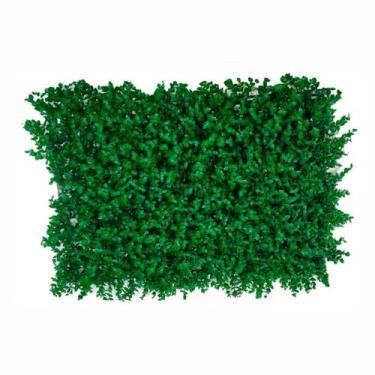 Imagem de Placa De Folhagem Artificial Para Parede Quadro 40x60cm - Bela Flor