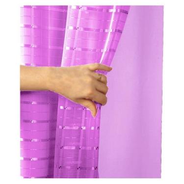 Imagem de Cortina Blackout Pvc Com Tecido Voil Xadrez 2,80 M X 1,80 M - Campari,