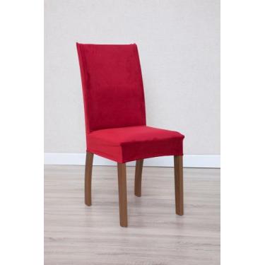 Imagem de Kit 4 Capa Para Cadeira Em Veludo Suede Direto Da Fábrica - florenza e