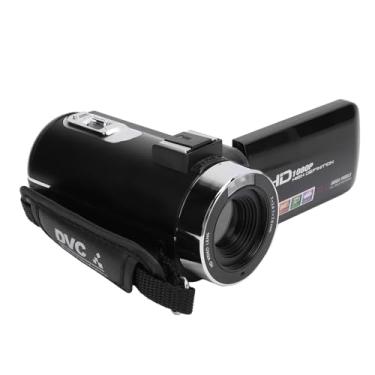 Imagem de Filmadora 1080P Com Câmera de Vídeo Com Luz de Preenchimento, Câmera de Vídeo HD de Visão Noturna de 30 MP, LCD de Rotação TFT de 3 Polegadas Com Zoom Digital de 18X e Filmadora