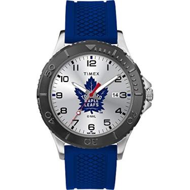Imagem de Timex NHL Relógio Gamer masculino de 42 mm, Toronto Maple Leafs, Moderno