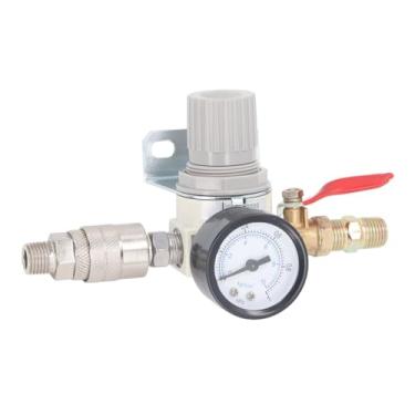 Imagem de Regulador de Pressão do Compressor de Ar, Válvula de Controle do Interruptor de Pressão Npt de 1/4 Unidades Com Medidor de 0-1 MPa para Ferramenta Pneumática