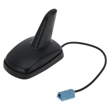 Imagem de VekAuto Capa de antena de barbatana de tubarão de carro, antena de teto de sinal AM/FM para Astra G/H Offroad ABS Material metálico preto