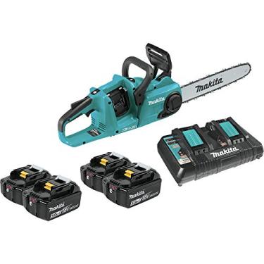 Imagem de Makita XCU03PT1 18V X2 (36V) LXT Kit de motosserra sem escovas de íon de lítio sem fio de 35,5 cm com 4 baterias (5,0Ah)