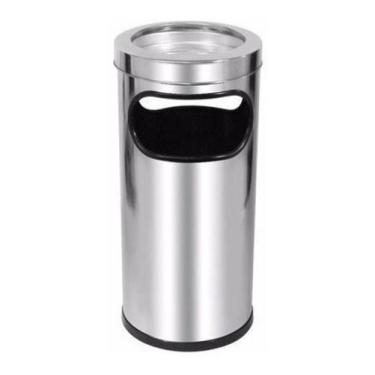 Imagem de Cinzeiro Lixeira Para Condomínio E Empresa - Aço Inox - 2 Un - JSN