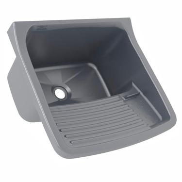 Imagem de Tanque De Plástico 22 Litros Para Lavar Roupas Astra Cinza