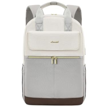 Imagem de Mochila para laptop LOVEVOOK para mulheres de 17,3" com porta USB à prova d`água