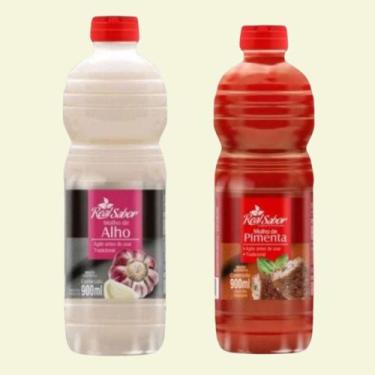 Imagem de Kit Essencial De Molhos 900ml Molho De Alho + Molho De Pimenta - Mais 