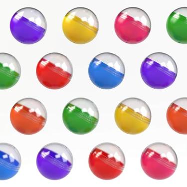 Imagem de Entervending Vending Machine Capsules - 1.1 Inch Tiny Semi-Translucent Empty Clear-Colored Round Capsules - 50 Pcs Gumball Machine Containers - Plastic Capsules for Toys - Small Colored Containers