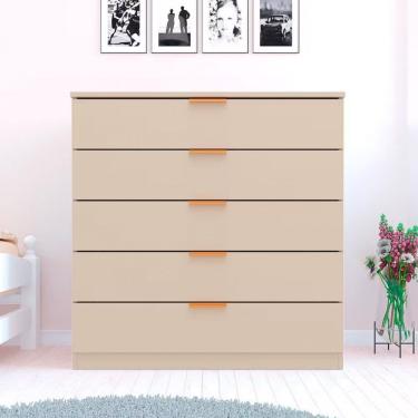 Imagem de Cômoda Bartira Diplomata 5 Gavetas Areia