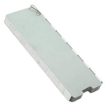 Imagem de Para-brisas de fogão de acampamento, para-brisas de fogão 99 x 24 cm, 12 placas bloqueador de vento de alumínio, para-brisa de alumínio para acampamento