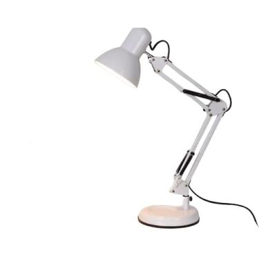 Imagem de Luminária De Mesa Articulado Abajur Luminária Dobrável Luminária Para Salão De Beleza Escritório (CD240415B Branco)