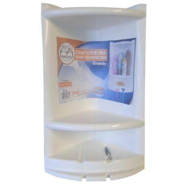 Imagem de Cantoneira Grande para Shampoo Branca Plástica - Metasul 7791