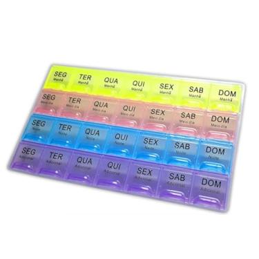 Imagem de Kit Organizador Porta Comprimidos Remédios Medicamentos Semanal(1 UNIDADE)