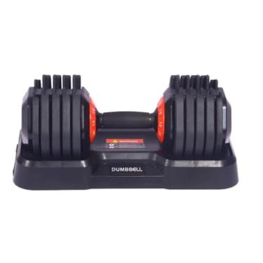 Imagem de Halter Regulavel Dumbell Até 24kg Anilhas Musculação Fitness