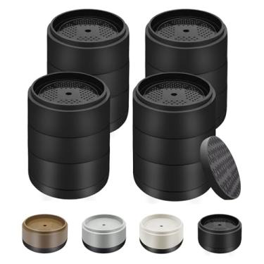 Imagem de Elevadores de cama para móveis, resistentes, 2,5 cm, 5 cm, 7,6 cm, 10,2 cm, elevadores de cama ajustáveis redondos para pernas de mesa, sofá, poltrona, geladeira, máquina de lavar (2,5 cm + 2,5 cm