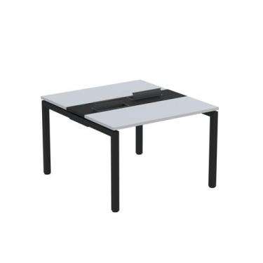 Imagem de Estação de Trabalho Mesa Plataforma Escritório Dupla para 2 Pessoas co