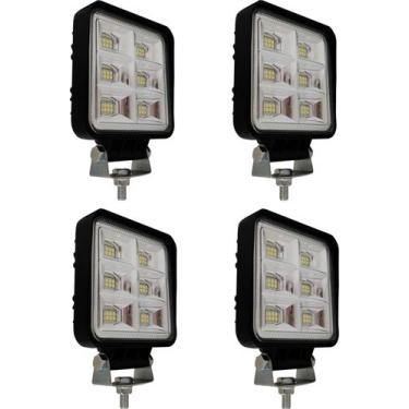 Imagem de KIT 4 Faróis de Milha Luz Auxiliar LED 144W LE6721 Carro Caminhonete T