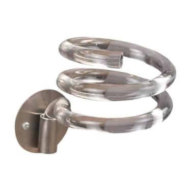 Imagem de FashionCha Suporte para secador de cabelo, suporte de parede compacto de aço inoxidável, prateleira para secador de cabelo, para salão de beleza, banheiro, Cinza