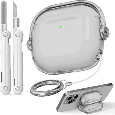 Imagem de Capa para AirPods 4 Wowwat Clear Black Soft com mecanismo de bloqueio