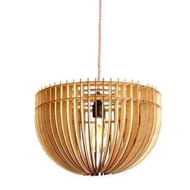 Imagem de Luminária Teto Tipo Pendente Plutão Mdf - Completa Mdf Cru - LENOBRE, 