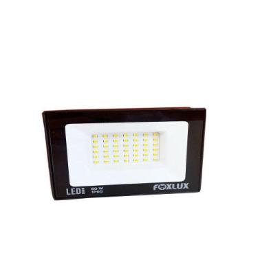 Imagem de Refletor Led 50w 3000k Preto Bivolt Foxlux