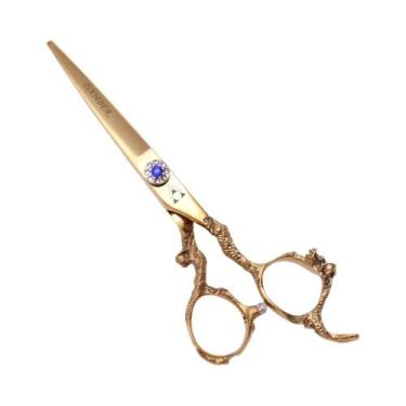 Imagem de Tesoura Profissional 5.5 6 Para Corte De Cabelo 440C, Tesoura De Barbe