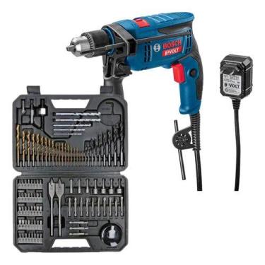 Imagem de Kit Furadeira Impacto Parafusadeira Bosch Gsb13re 750w Bivolt e 103 Pe
