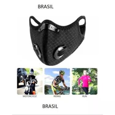 Imagem de Máscara Anti Poluição Ciclismo Bike Moto Com Filtro Lavável Poeira Bic