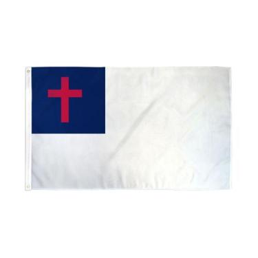 Imagem de Bandeira cristã genérica de 150 cm x 90 cm de poliéster - Lightbek Off