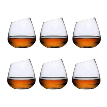 Imagem de Conjunto de taças de vinho de 2/6 taças de vinho redondas de vidro transparente 340 ml/326.0 g conjunto de taças de vinho sem haste para coquetel requintado