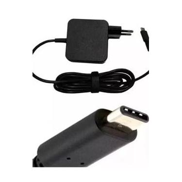 Imagem de Carregador USB Tipo C 45W, Fonte de Alimentação Genérico, Preto, Compatível com Switch, Macbook Pro, Dock, 110-220V, 2A