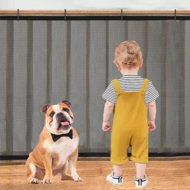 Imagem de Rede de segurança para escadas TFXXSJWY 4,5 m x 91 cm Black Mesh