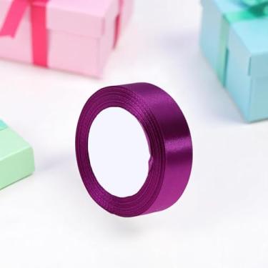 Imagem de Generic 1 peça de fitas para artesanato fita de cetim multiuso para presente casamento e acessórios de cabelo poliéster rosa roxo 2,5 cm 24 metros