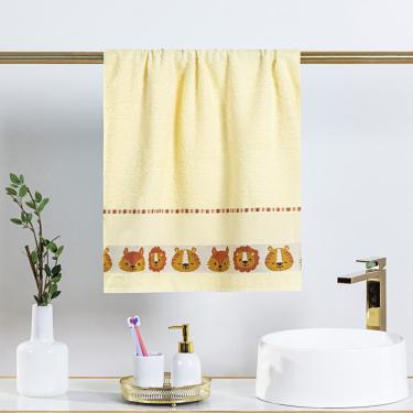 Imagem de Toalha Avulsa Fantasy Infantil 100% Algodão - 1,15m x 75cm - Zoológico - Palha