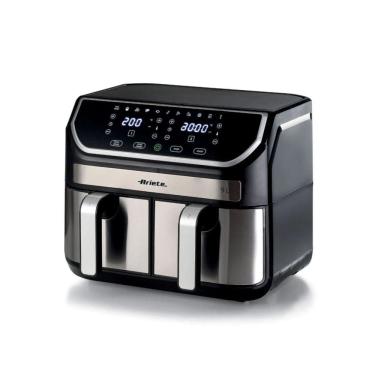 Imagem de Fritadeira Air Fryer Dupla Ariete 9L 4625 Metal 1700W 220V - Cesto Duplo (4,5L x 2) e Painel Digital