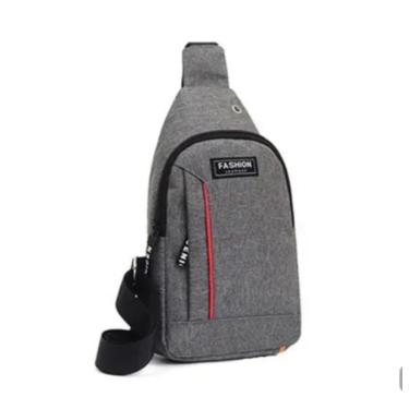 Imagem de BOLSA MOCHILA IMPERMEÁVEL TRANSVERSAL CROSSBODY POCHETE DE PEITO PORTÁTIL ALÇA ÚNICA AJUSTÁVEL