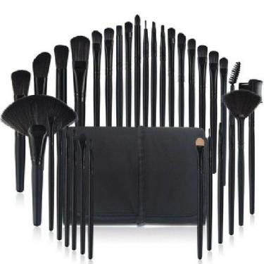 Imagem de Kit Pinceis Maquiagem Profissional 32 Peças Com Estojo