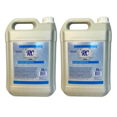 Imagem de Kit 2 Lava Roupa Rc Sabão Liquido Azul Galão 5l Perfuma Limpa