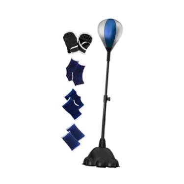 Imagem de Dynwave Bola de reação de boxe Ball Ball Adultos Punch PRÁTICA PRÁTICA de BAPELA ATUALIZÁVEL PONTECIMENTO a FIRNETA de EMPRESSÃO ESPORTIVOS, Prata Azul