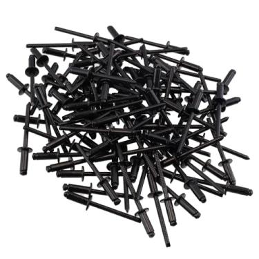 Imagem de Antrader Rebites cegos, 3/40.6 cm x 1/5.1 cm rebites pop de aço inoxidável, 100 peças de rebites de decoração para bricolagem/casa/reparos automotivos, todos pretos