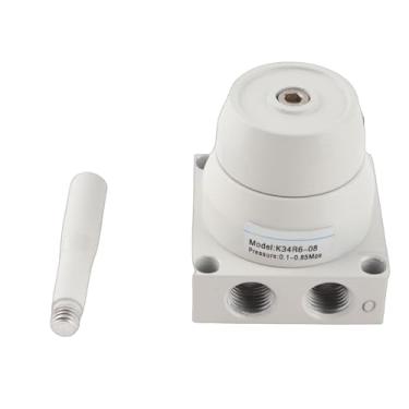 Imagem de Válvula de alavanca manual de 3 posições e 4 vias, válvula de controle manual pneumática de liga de alumínio premium para embalagem de alimentos, máquinas de plástico e têxteis,