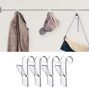 Imagem de 4 peças Toalheiro elétrico doméstico transparente de gancho único para secador de toalhas de plástico gancho de radiador acessórios de roupas