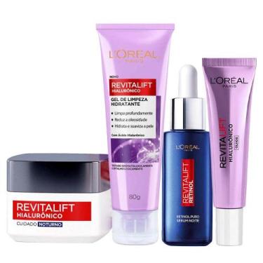 Imagem de LOréal Paris Kit  Gel de Limpeza 80g + Sérum Noturno Retinol 30ml + Cr