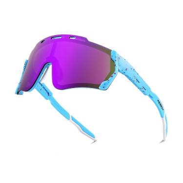 Imagem de FEISEDY Óculos de sol esportivos de ciclismo, lentes magnéticas, ajustáveis, viseira masculina, feminina, juvenil B0028