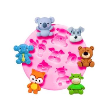 Imagem de Molde de Silicone Mini Animais do Bosque e Fazendinha