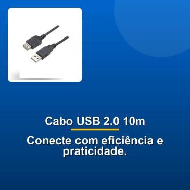 Imagem de Cabo Nwt Usb A Macho P- Usb A Fêmea 2.0 10m