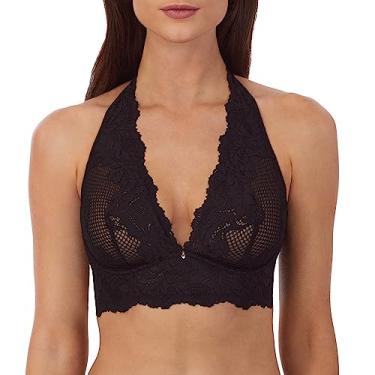 Imagem de Le Mystere Sutiã conversível feminino de renda Allure Longline, Preto, 34D